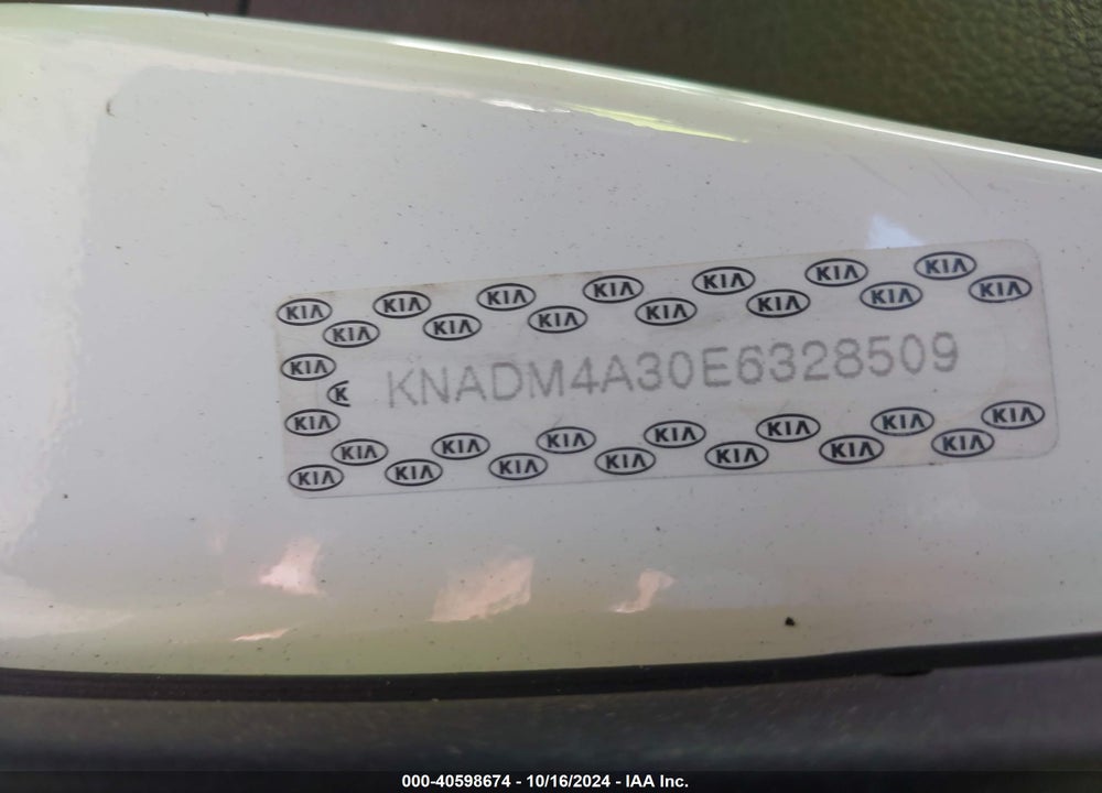 2014 KIA RIO LX VIN: KNADM4A30E6328509