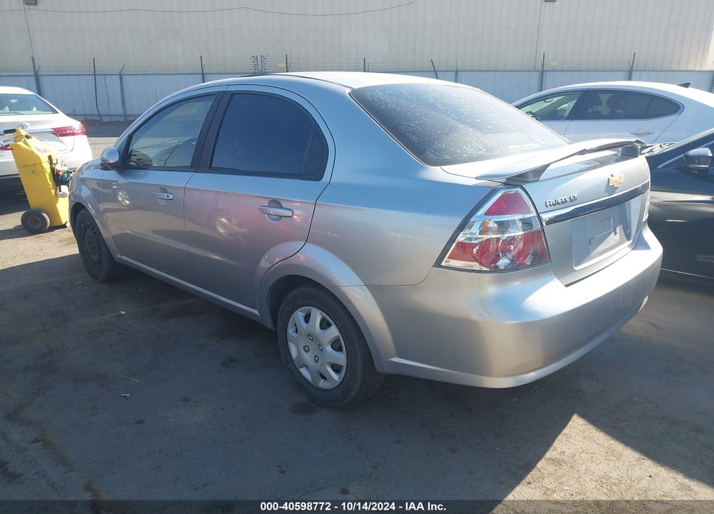 2009 CHEVROLET AVEO LT VIN: KL1TD56E39B394037