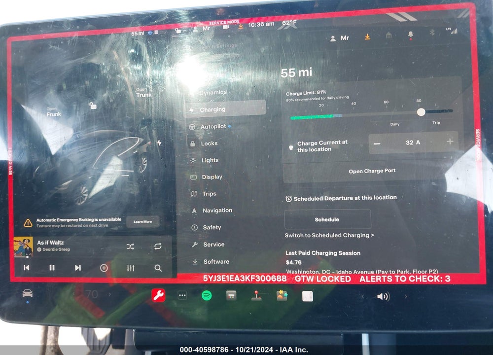 2019 TESLA MODEL 3 LONG RANGE/MID RANGE/STANDARD RANGE/STANDARD RANGE PLUS VIN: 5YJ3E1EA3KF300688