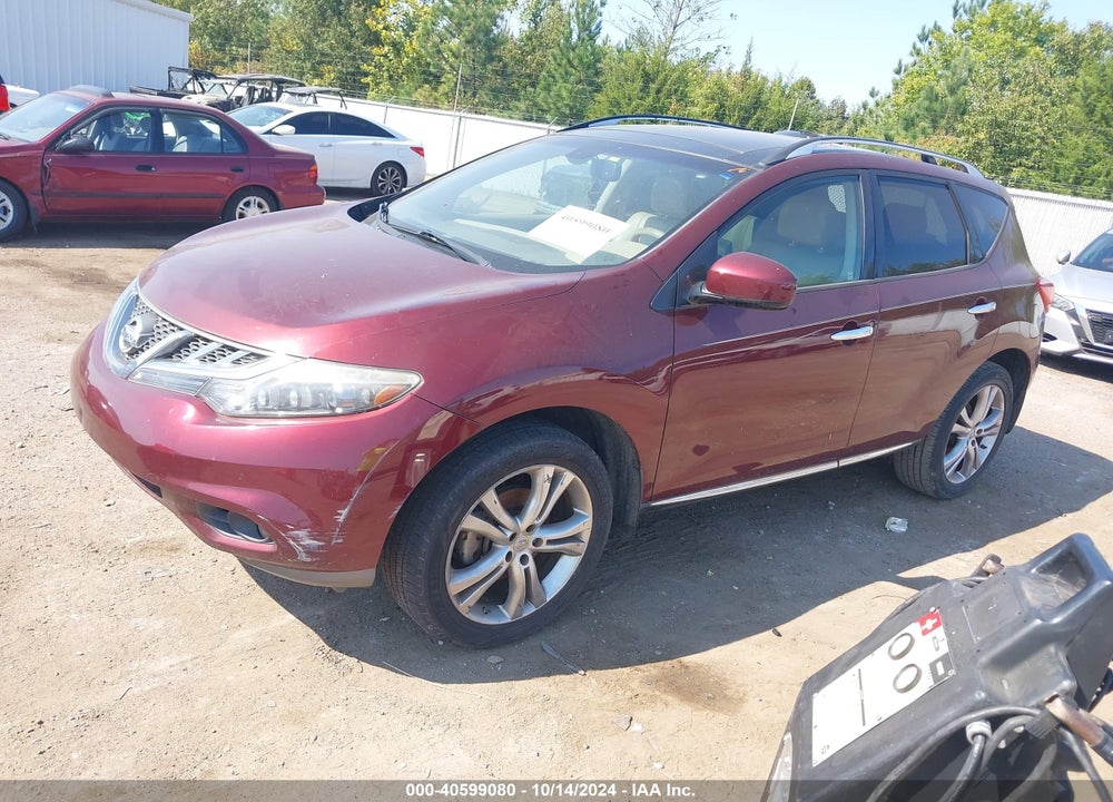 2012 NISSAN MURANO LE VIN: JN8AZ1MUXCW109679