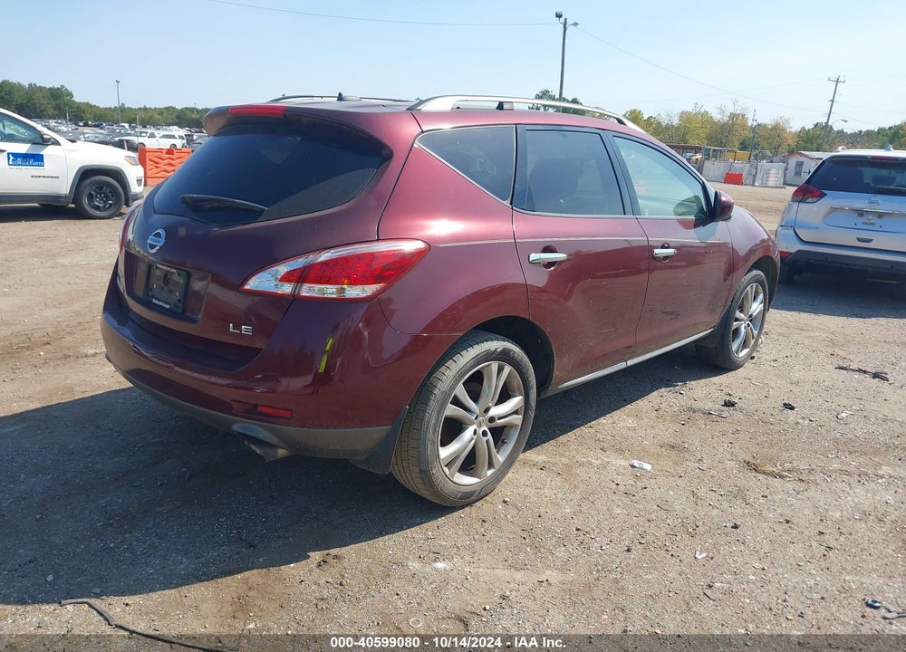 2012 NISSAN MURANO LE VIN: JN8AZ1MUXCW109679