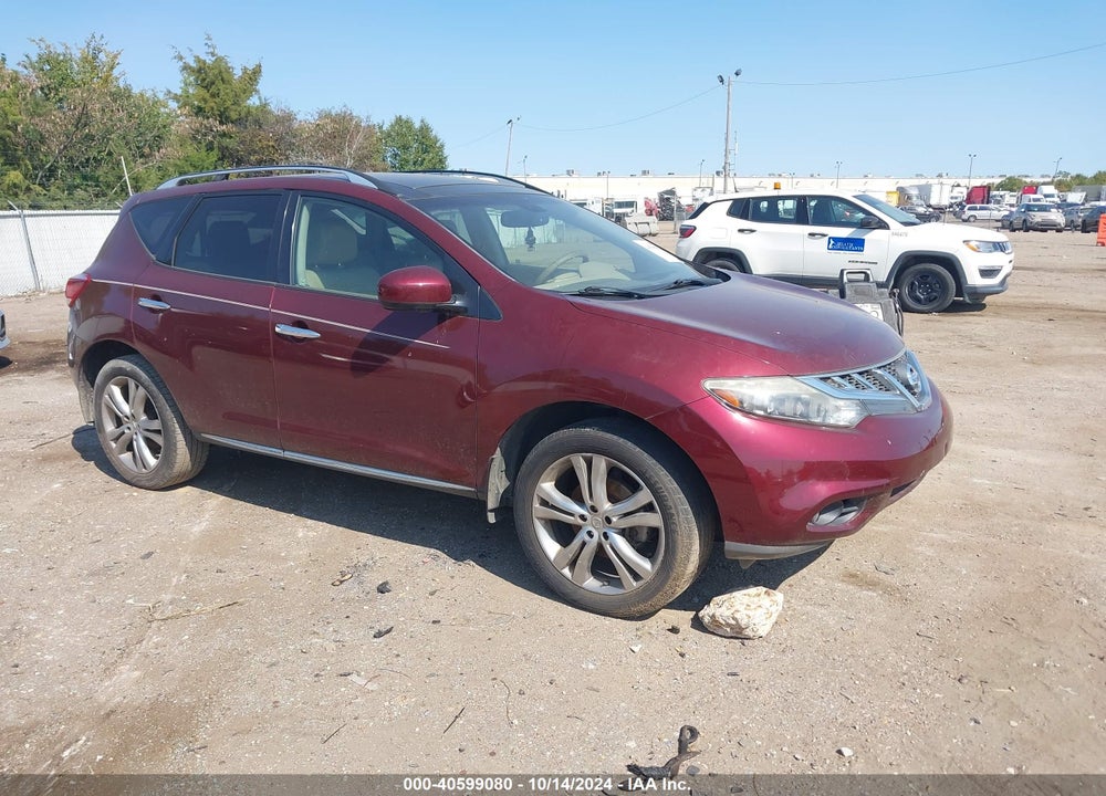 2012 NISSAN MURANO LE VIN: JN8AZ1MUXCW109679