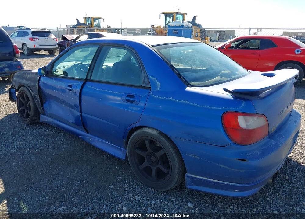 2002 SUBARU IMPREZA WRX VIN: JF1GD29642G526749