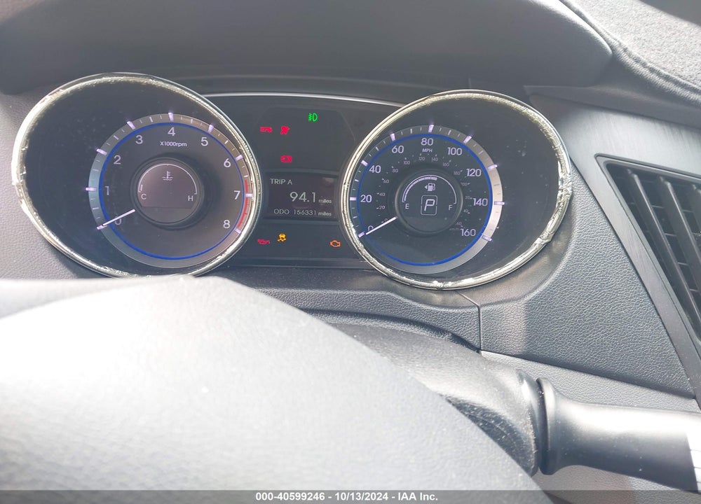 2013 HYUNDAI SONATA GLS VIN: 5NPEB4AC2DH595538