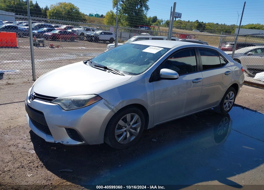 2014 TOYOTA COROLLA LE VIN: 2T1BURHE2EC057766