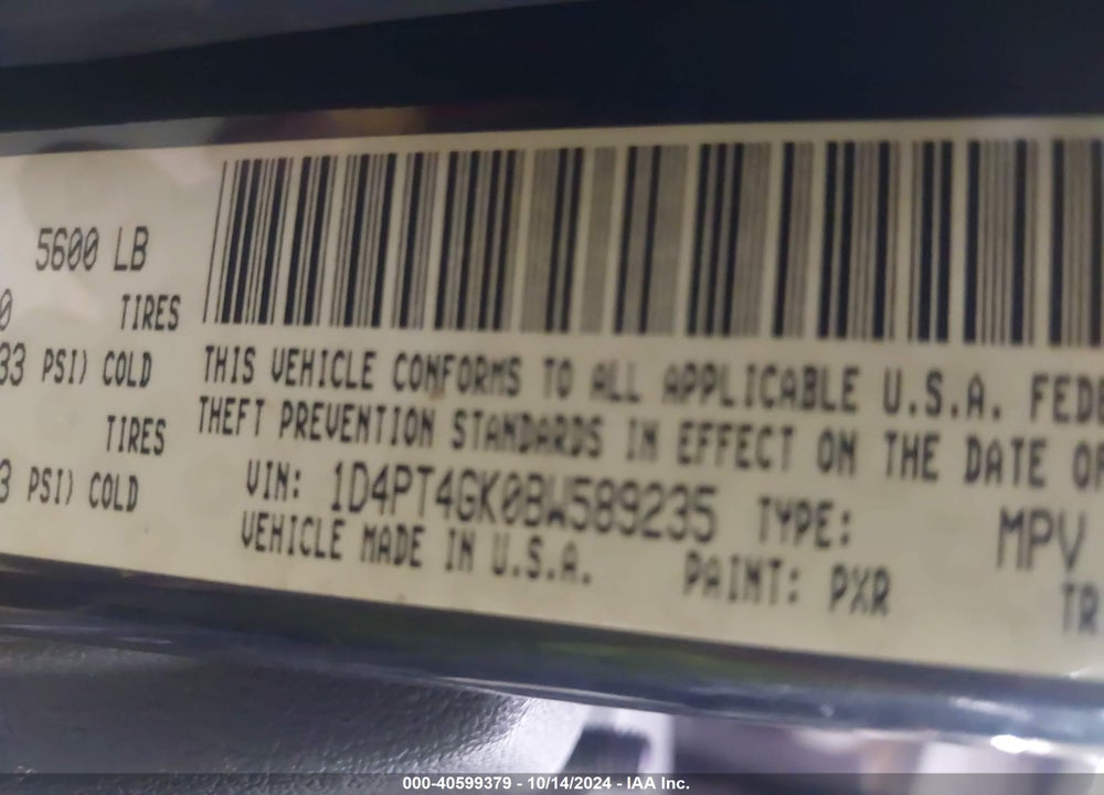 2011 DODGE NITRO HEAT VIN: 1D4PT4GK0BW589235