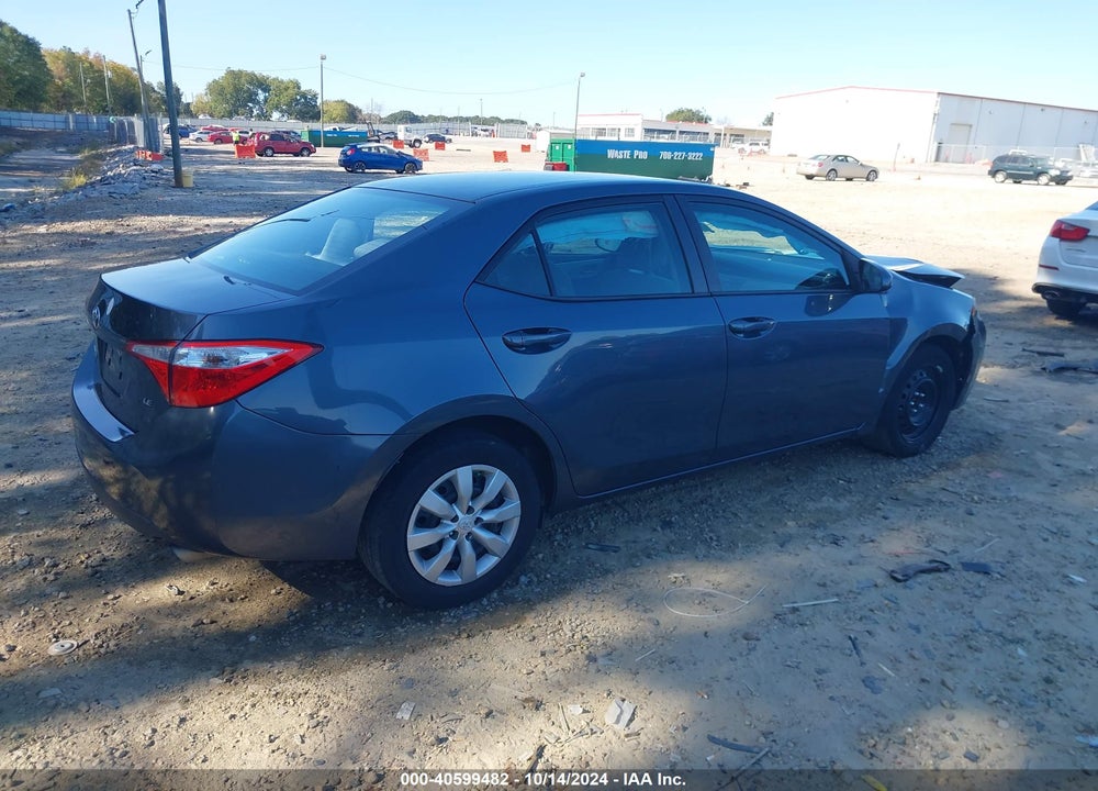 2016 TOYOTA COROLLA LE VIN: 2T1BURHE6GC528546