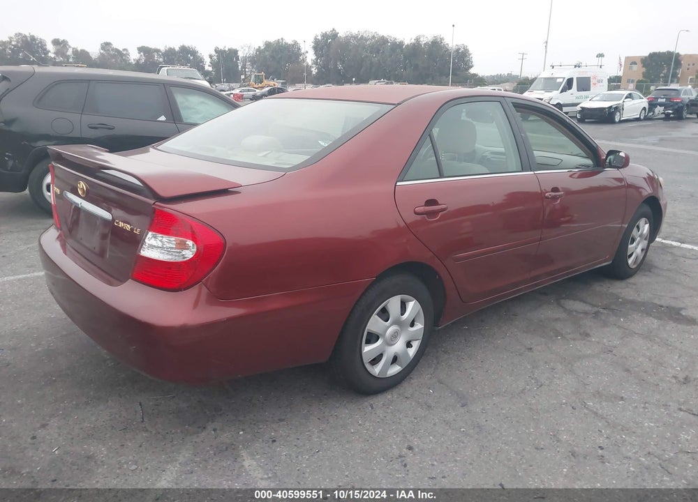2004 TOYOTA CAMRY LE VIN: 4T1BE32K24U325883