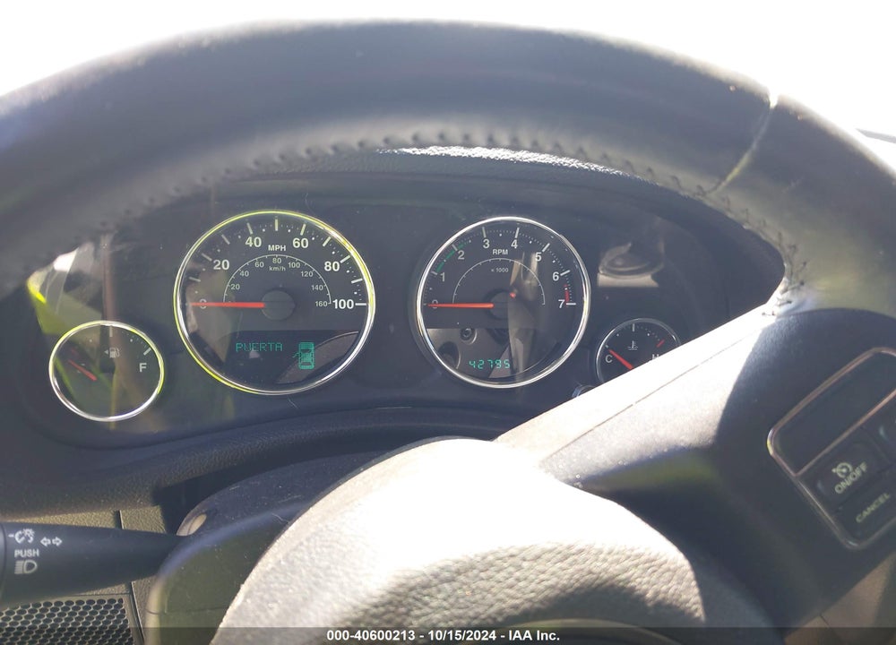 2012 JEEP WRANGLER UNLIMITED SPORT VIN: 1C4BJWDG9CL252817