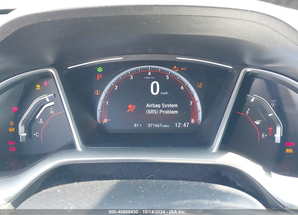 2019 HONDA CIVIC SPORT VIN: 2HGFC2F82KH523398