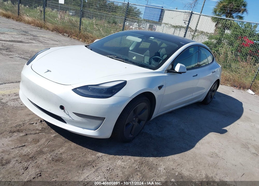 2022 TESLA MODEL 3 LONG RANGE DUAL MOTOR ALL-WHEEL DRIVE VIN: 5YJ3E1EB4NF172121