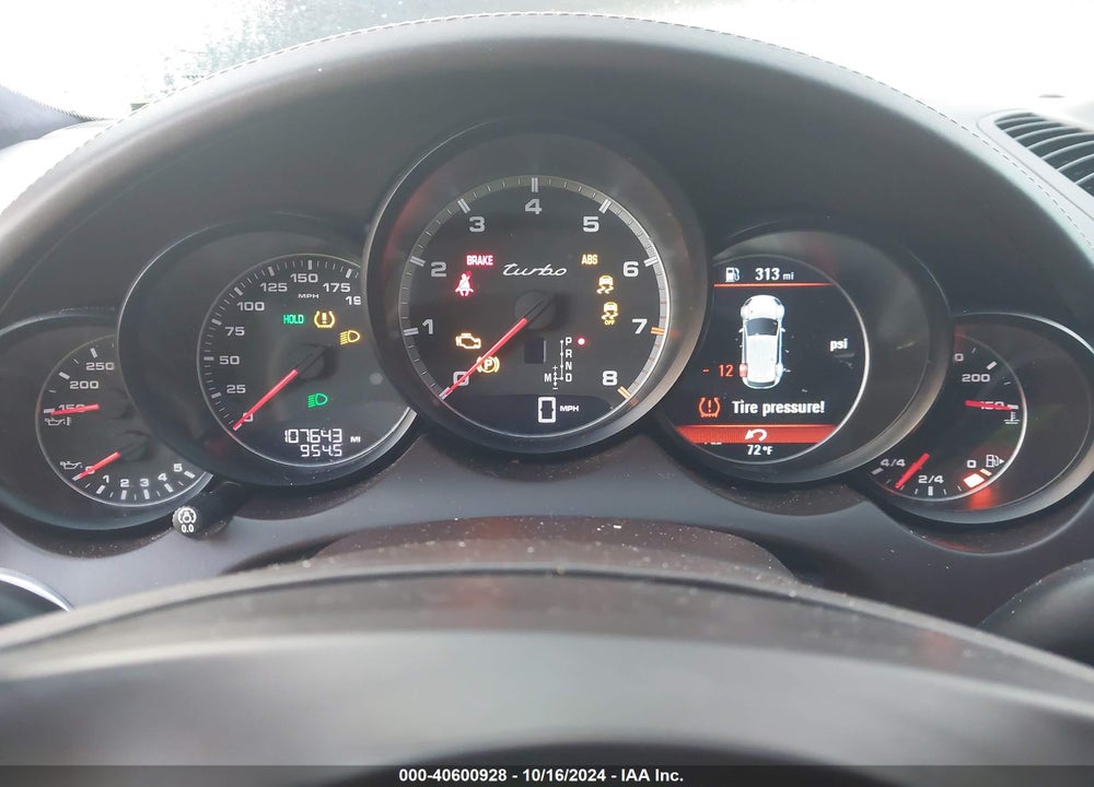 2012 PORSCHE CAYENNE TURBO VIN: WP1AC2A2XCLA84210