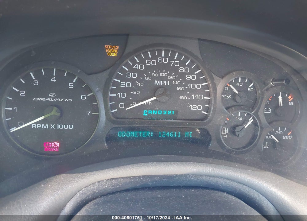 2002 OLDSMOBILE BRAVADA VIN: 1GHDT13S822267688