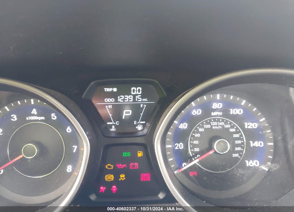 2012 HYUNDAI ELANTRA GLS VIN: 5NPDH4AE9CH140454