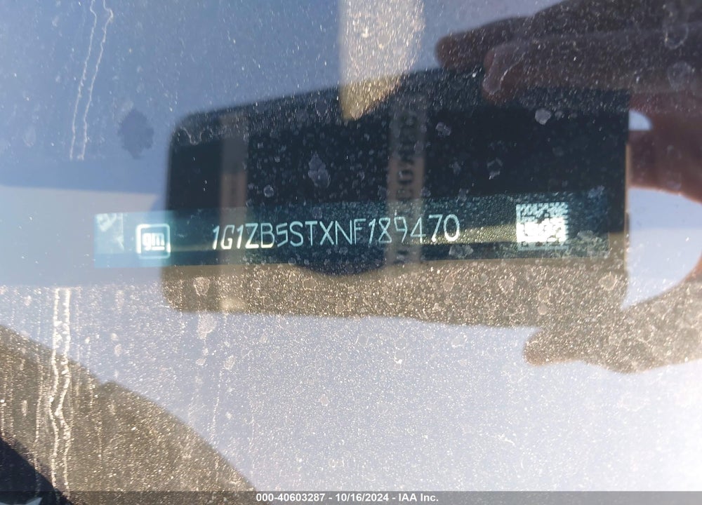 2022 CHEVROLET MALIBU FWD LS VIN: 1G1ZB5STXNF189470