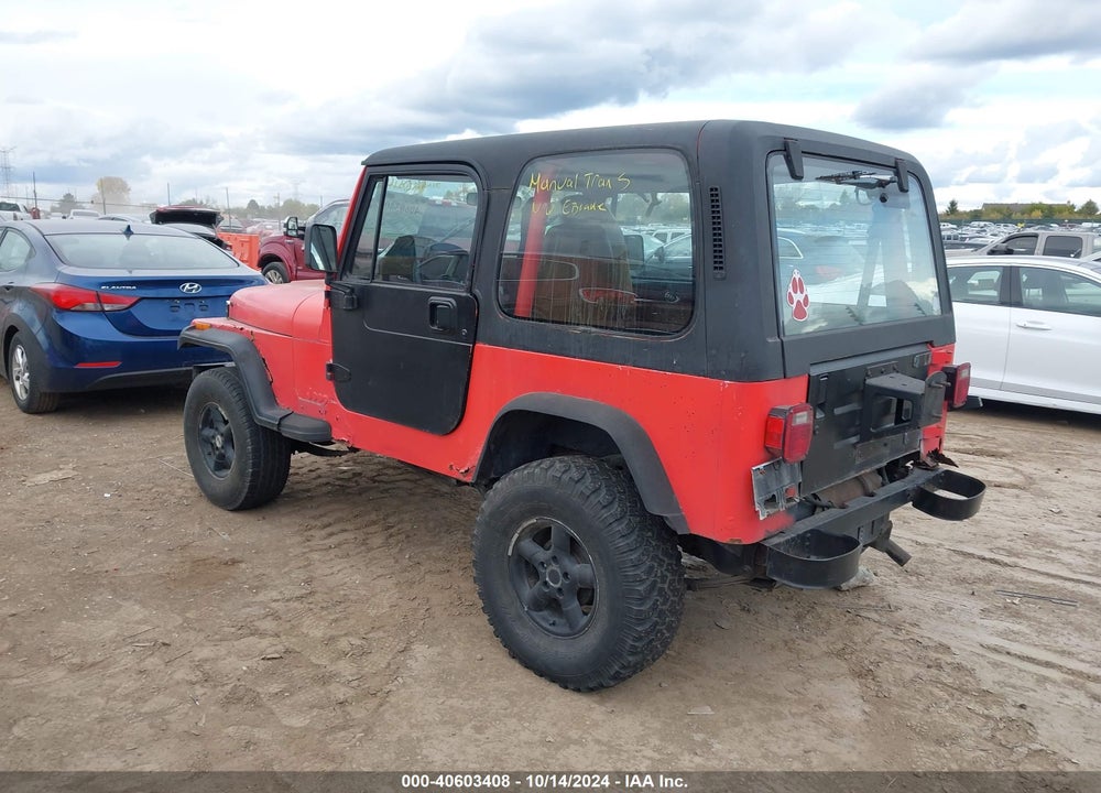 1995 JEEP WRANGLER / YJ S/RIO GRANDE VIN: 1J4FY19P2SP229549