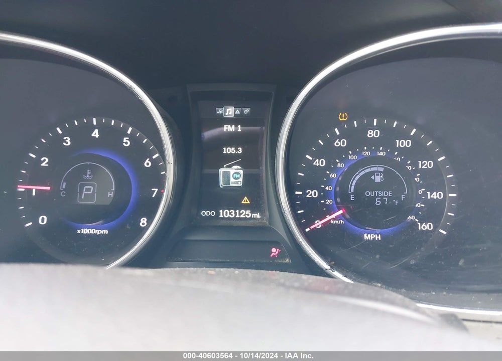 2013 HYUNDAI SANTA FE SPORT 2.0T VIN: 5XYZU3LA7DG099367