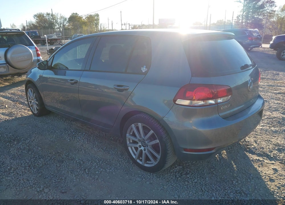 2011 VOLKSWAGEN GOLF 2.5L 4-DOOR VIN: WVWDA7AJ1BW040392