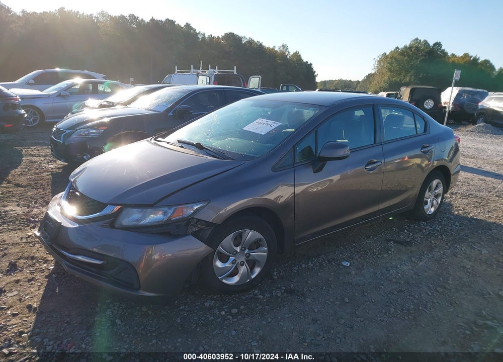 2013 HONDA CIVIC LX VIN: 2HGFB2F59DH598840