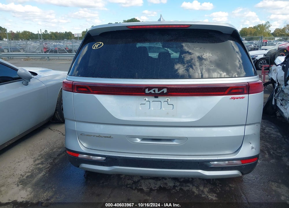 2022 KIA CARNIVAL MPV LX SEAT PACKAGE VIN: KNDNB4H38N6160444