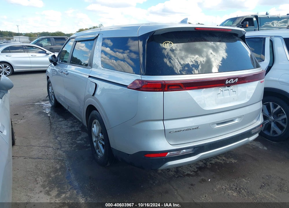 2022 KIA CARNIVAL MPV LX SEAT PACKAGE VIN: KNDNB4H38N6160444