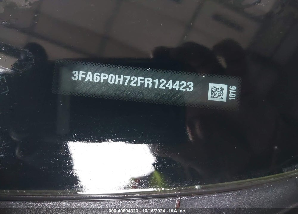 2015 FORD FUSION SE VIN: 3FA6P0H72FR124423