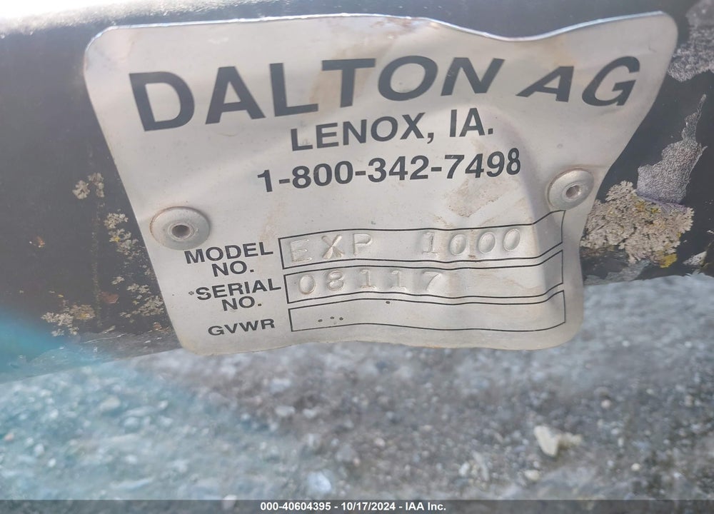 2008 DALTON RAM TRAILER VIN: EXP10008117