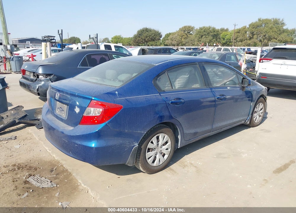 2012 HONDA CIVIC SDN LX VIN: 2HGFB2F54CH531884