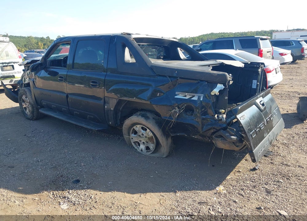 2002 CHEVROLET AVALANCHE 1500 VIN: 3GNEK13T92G146379