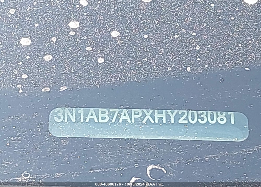 2017 NISSAN SENTRA SL VIN: 3N1AB7APXHY203081