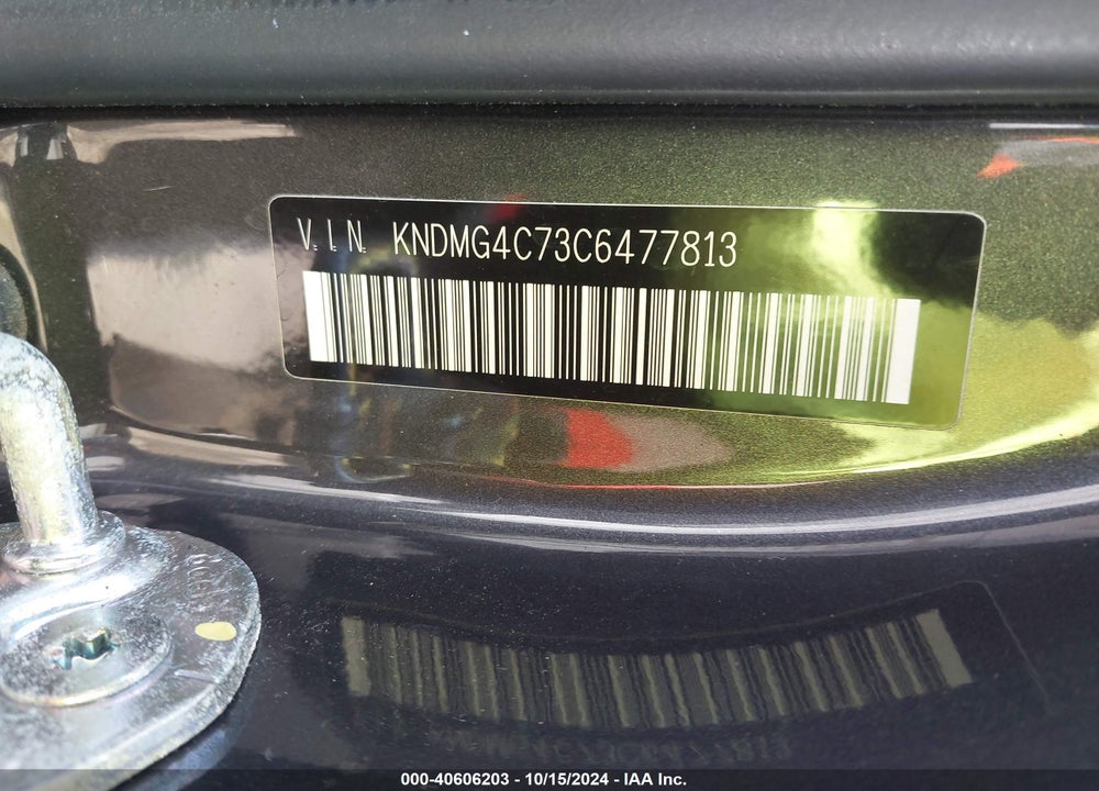 2012 KIA SEDONA LX VIN: KNDMG4C73C6477813
