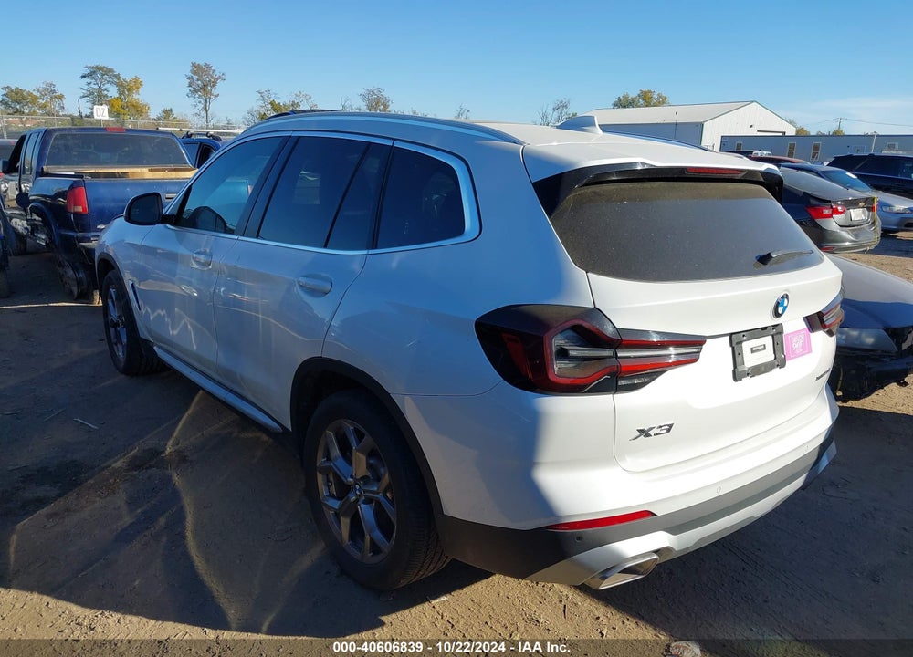 2022 BMW X3 XDRIVE30I VIN: 5UX53DP04N9N40222