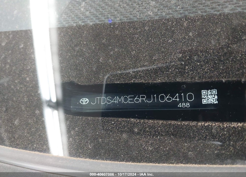 2024 TOYOTA COROLLA SE VIN: JTDS4MCE6RJ106410