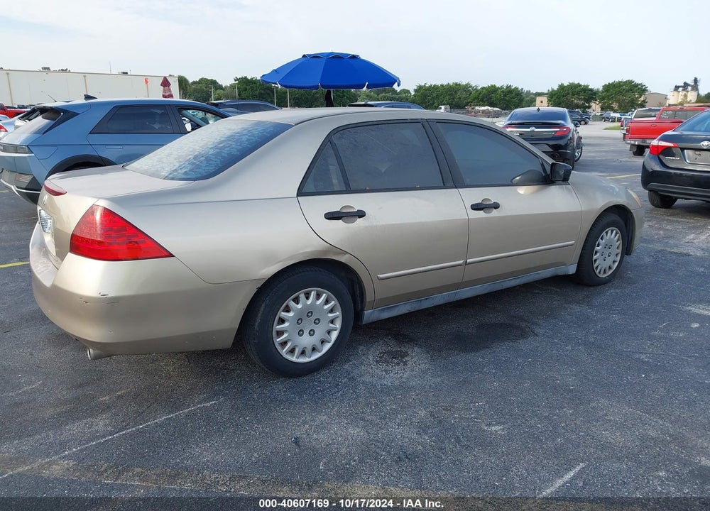 2007 HONDA ACCORD VIN: 1HGCM56167A186132