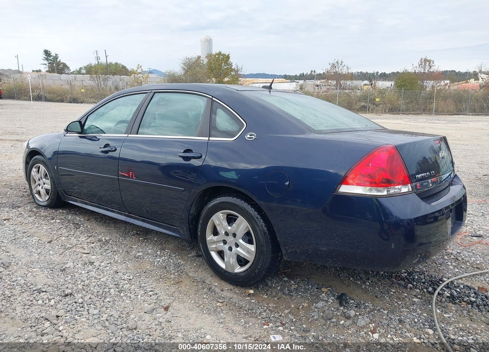 2009 CHEVROLET IMPALA LS VIN: 2G1WB57K691144381