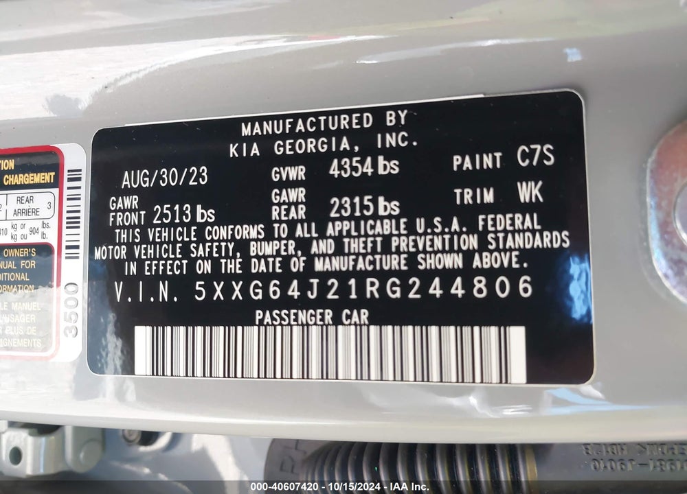 2024 KIA K5 GT LINE VIN: 5XXG64J21RG244806