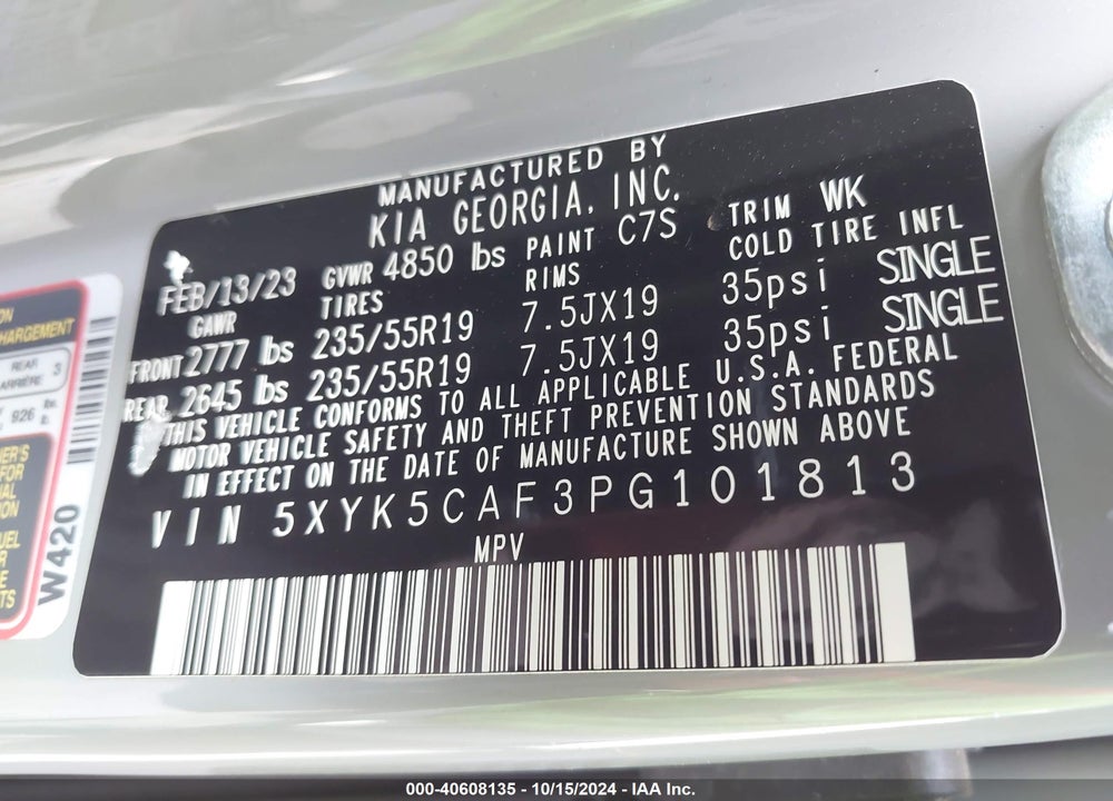 2023 KIA SPORTAGE SX PRESTIGE VIN: 5XYK5CAF3PG101813