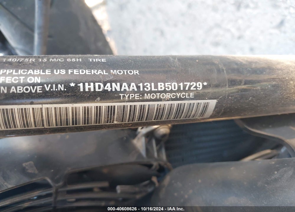 2020 HARLEY-DAVIDSON XG500 VIN: 1HD4NAA13LB501729