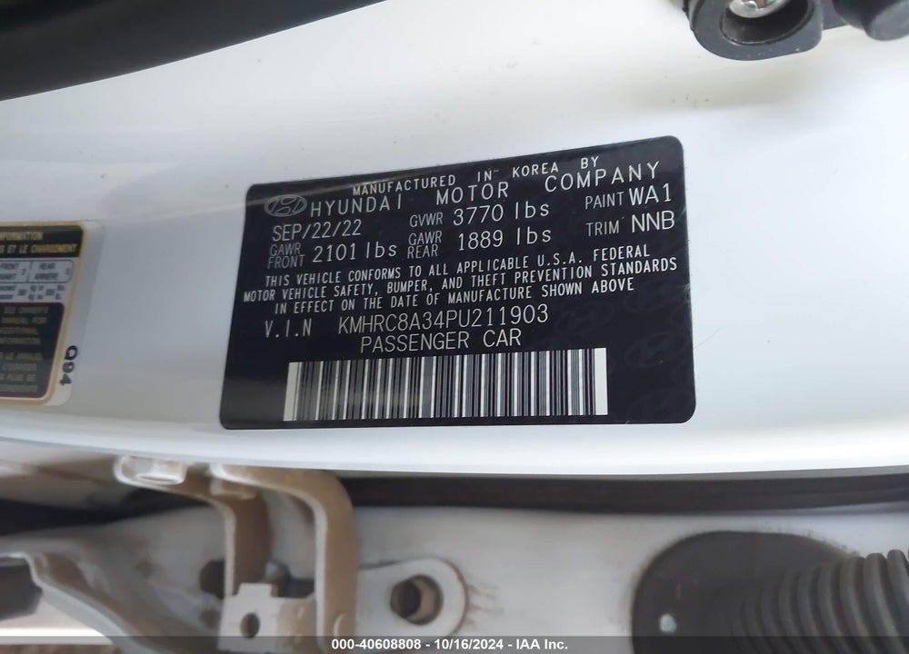 2023 HYUNDAI VENUE LIMITED VIN: KMHRC8A34PU211903