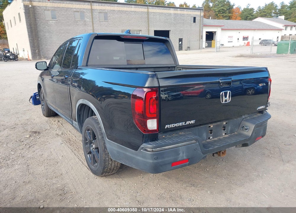 2017 HONDA RIDGELINE BLACK EDITION VIN: 5FPYK3F87HB011769