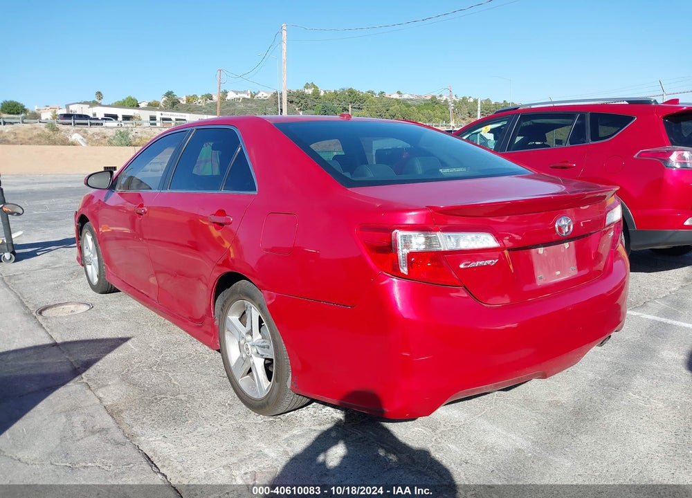 2012 TOYOTA CAMRY SE VIN: 4T1BF1FK9CU603575