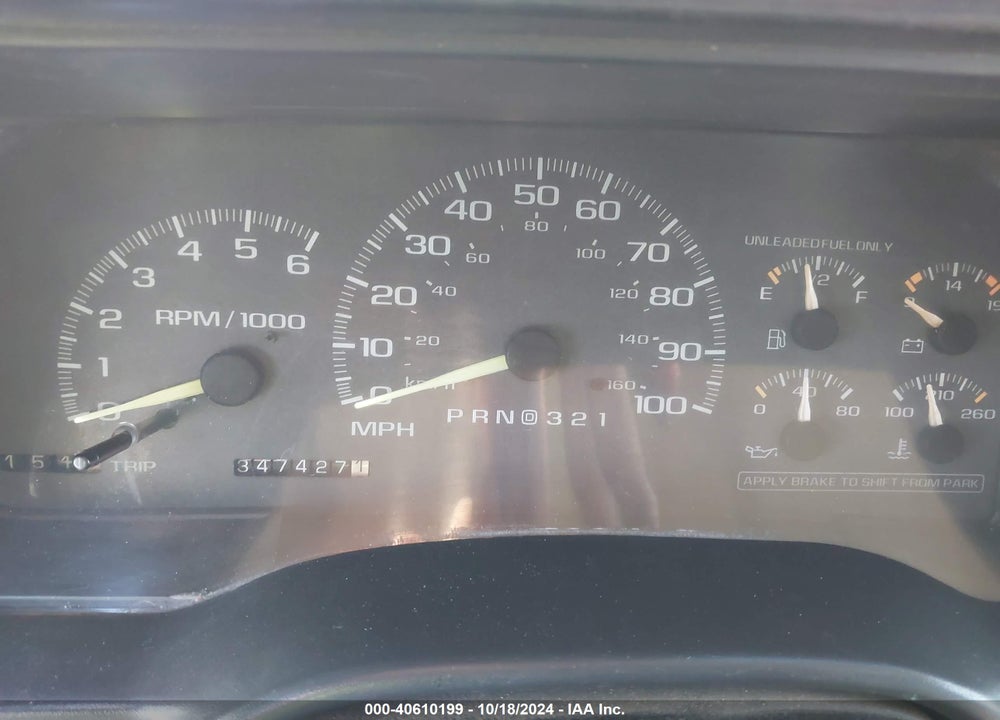 1997 GMC SIERRA 1500 SL WIDESIDE VIN: 2GTEC19W8V1506021