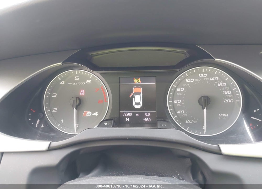 2012 AUDI S4 3.0 PREMIUM PLUS VIN: WAUBGAFLXCA110500