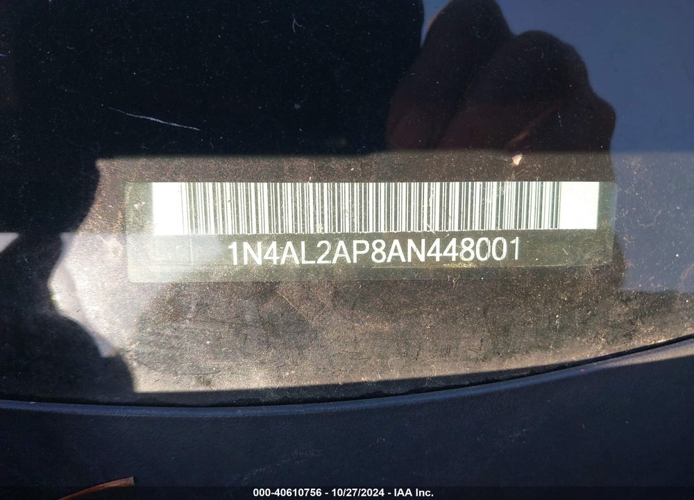 2010 NISSAN ALTIMA 2.5 VIN: 1N4AL2AP8AN448001
