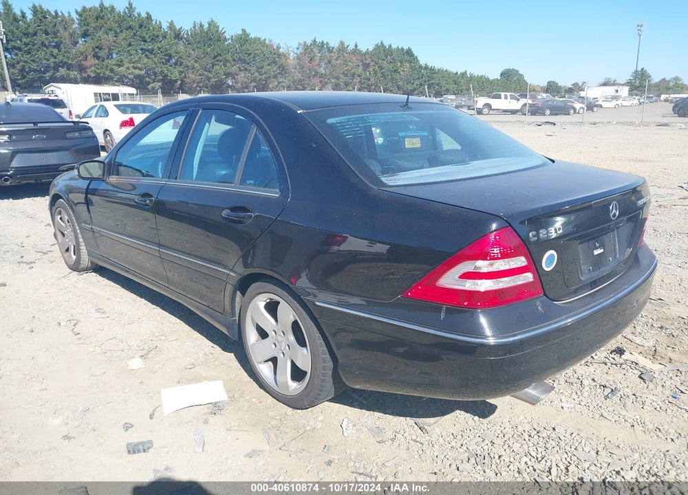 2005 MERCEDES-BENZ C 230 KOMPRESSOR SPORT VIN: WDBRF40J15F643899