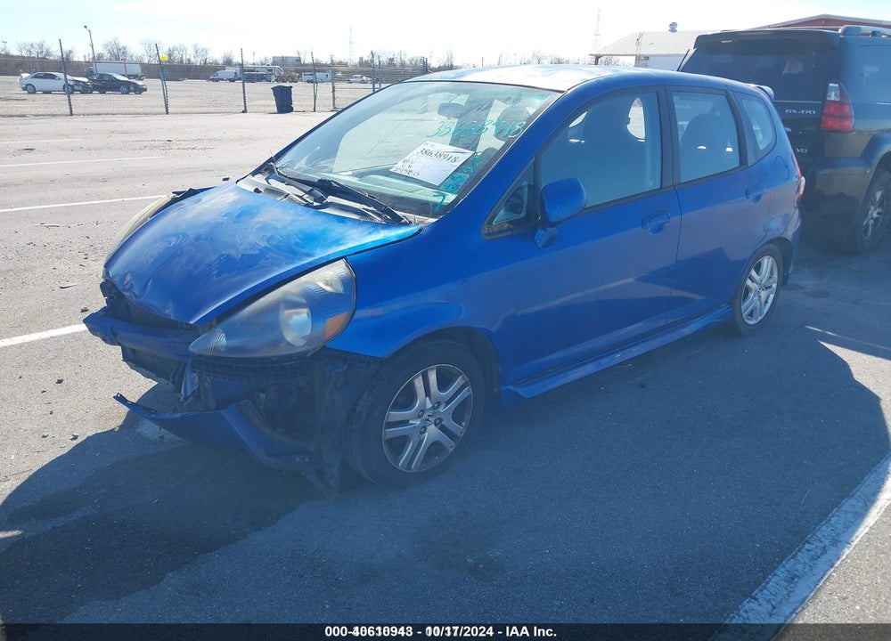 2007 HONDA FIT SPORT VIN: JHMGD38697S017776