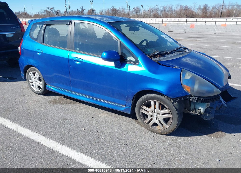 2007 HONDA FIT SPORT VIN: JHMGD38697S017776