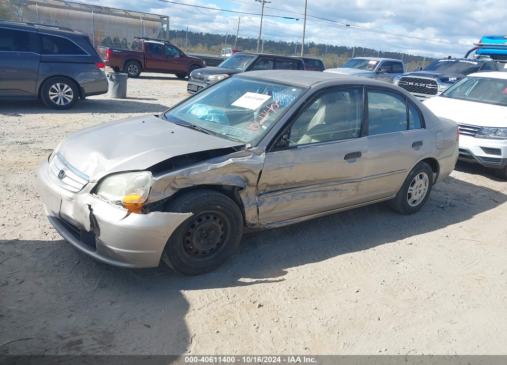 2001 HONDA CIVIC LX VIN: 2HGES165X1H611645