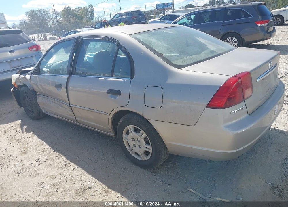 2001 HONDA CIVIC LX VIN: 2HGES165X1H611645