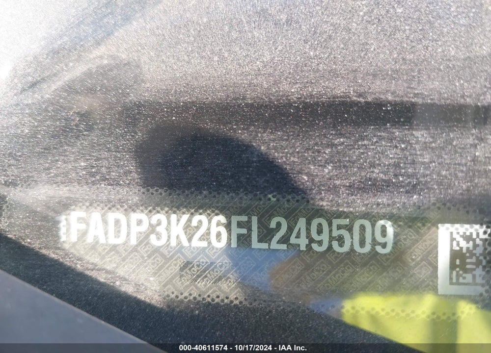 2015 FORD FOCUS VIN: 1FADP3K26FL249509